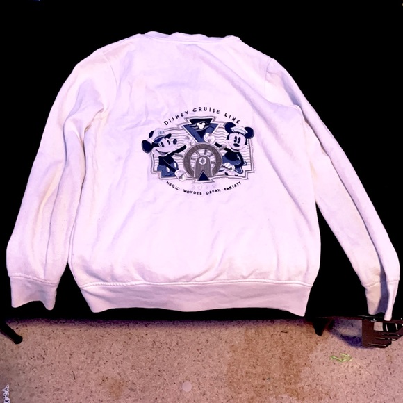 White and blue Disney cruise line zip up 2019 jacket - Picture 2 of 3
